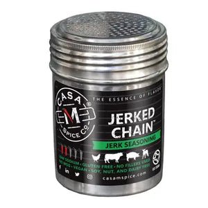 Jerked Chain® Jerk Seasoning - Stainless Steel Shaker