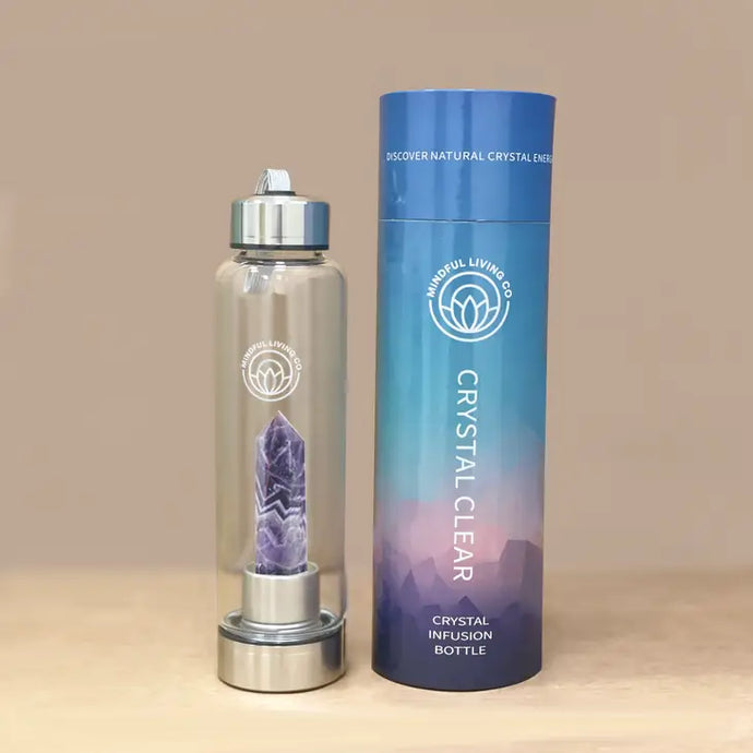 Crystal Clear Water Bottle - Amethyst