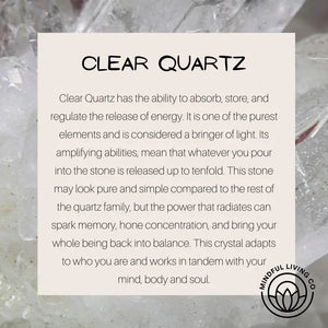 Crystal Clear Column Insert - Clear Quartz